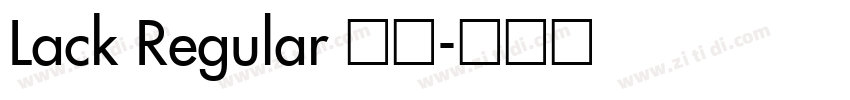 Lack Regular 常规字体转换